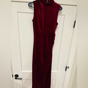 Elegant Red Velvet Dress